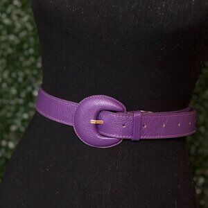 NEW Purple Brazilian Genuine Leather Belt